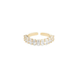 6mm CZ Couple Rings Opening Adjustable Wedding Gift