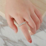 6mm CZ Couple Rings Opening Adjustable Wedding Gift