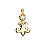 FLEUR-DE-LIS Pendant Micro Pave CZ Necklace Hip Hop Punk Couple Jewelry