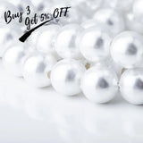 Pearl Necklace with CZ Letter Pendant Hiphop Charm Jewelry