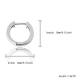 925 Silver Round Earrings Iced Out CZ Jewelry Gift Women
