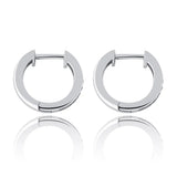 925 Silver Round Earrings Iced Out CZ Jewelry Gift Women
