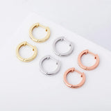 925 Silver Round Earrings Iced Out CZ Jewelry Gift Women