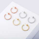 925 Silver CZ Earring Pave Jewelry Gift Women