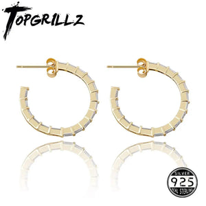 925 Silver CZ Earring Pave Jewelry Gift Women
