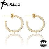 925 Silver CZ Earring Pave Jewelry Gift Women