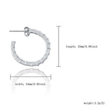 925 Silver CZ Earring Pave Jewelry Gift Women