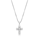 925 Silver CROSS Pendant Iced CZ Women's Pendant Hip Hop Jewelry