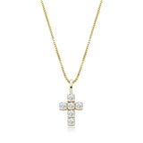 925 Silver CROSS Pendant Iced CZ Women's Pendant Hip Hop Jewelry
