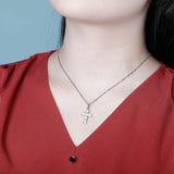 925 Silver CROSS Pendant Iced CZ Women's Pendant Hip Hop Jewelry