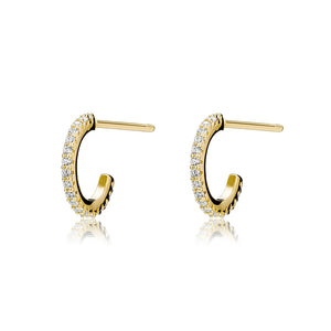 925 Silver Hook Earrings Iced Out Cubic Zirconia Women Jewelry
