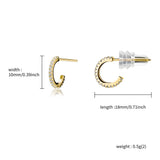 925 Silver Hook Earrings Iced Out Cubic Zirconia Women Jewelry