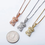 925 Silver Jesus Pendant Iced CZ Women's Pendant Hip Hop High Charm Gift