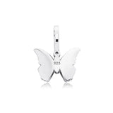 925 Silver Butterfly Pendant CZ Hip Hop Jewelry Gift Women