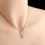 925 Silver Plug 3D CZ Pendant High Hip Hop Jewelry Gift Women