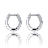 925 Silver Round Glossy Earrings Silver Rose Iced Out Jewelry Gift