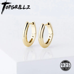 925 Silver Round Glossy Earrings Silver Rose Iced Out Jewelry Gift