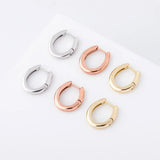 925 Silver Round Glossy Earrings Silver Rose Iced Out Jewelry Gift