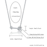 925 Sterling Silver Pendant Iced Charm Zircon Necklace Pendant Women Jewelry
