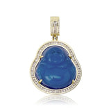 Buddha Pendant Cubic Zirconia Necklace Hip Hop Jewelry Gift
