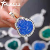 Buddha Pendant Cubic Zirconia Necklace Hip Hop Jewelry Gift