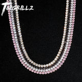 Micro Tennis Necklace 2.5-5mm Iced CZ Chain w/ Clasp Hip Hop Jewelry