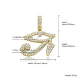 Horus Pendant Necklace with Tennis Chain Iced Out CZ Hip Hop Rock Jewelry