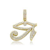 Horus Pendant Necklace with Tennis Chain Iced Out CZ Hip Hop Rock Jewelry