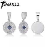 Hip Hop Compass Pendant with Tennis Chain