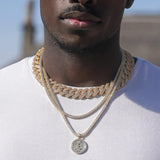 Hip Hop Iced Out Bitcoin Pendant Necklace For Men