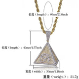 Hip Hop Egyptian Pyramid Eye of Horus Pendant Necklace