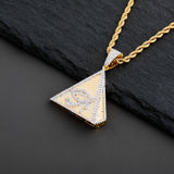 Hip Hop Egyptian Pyramid Eye of Horus Pendant Necklace