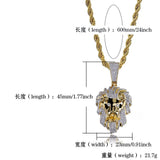 Hip Hop Iced Out CZ Lion Head Pendant Charm Necklace for Men