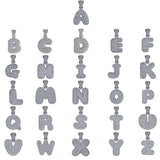 Hip Hop A-Z Micropave Zircon Name Bubble Letters Iced Out Pendant Necklace