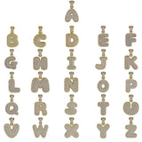 Hip Hop A-Z Micropave Zircon Name Bubble Letters Iced Out Pendant Necklace
