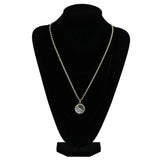 Hip Hop Rock Iced Out Tai Chi Pendant Necklace Silver Plated