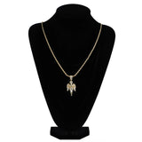 HipHop Iced Out CZ Angel Pendant Necklace Love'sblessing