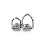 Yellow Plated Double Tooth Grillz Open Face