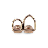 Yellow Plated Double Tooth Grillz Open Face