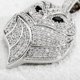 Yellow Iced Owl Pendant Necklace with Micro Pave Cubic Zirconia