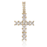 Iced Zircon Baguette Cross Pendant & Tennis Chain Men's Hip hop Jewelry