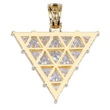 Inverted Triangle Pendant High Copper Plated with Micro Pave Cubic Zirconia