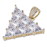 Inverted Triangle Pendant High Copper Plated with Micro Pave Cubic Zirconia