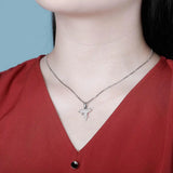925 Sterling Silver Gun Pendant Iced Out Cubic Zirconia Hip Hop Jewelry