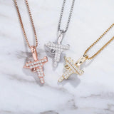 925 Sterling Silver Gun Pendant Iced Out Cubic Zirconia Hip Hop Jewelry