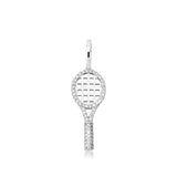 925 Silver Tennis Racket Pendant Necklace for Women