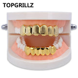 Silver Hip Hop Rock Teeth Grillz Top & Bottom Grill