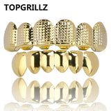 Silver Hip Hop Rock Teeth Grillz Top & Bottom Grill