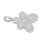 Flower Pendant Necklace with Tennis Chain for Couple
