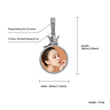 Personalized Angel Iced Micro Pave CZ Round Pendant